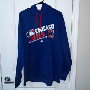 Chicago Cubs Majestic Authentic Collection Hoodie - Blue - Large